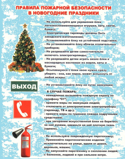 Правила пожарной безопасности в период проведения новогодних праздников! Правила пожарной безопасности в период проведения новогодних праздников!.